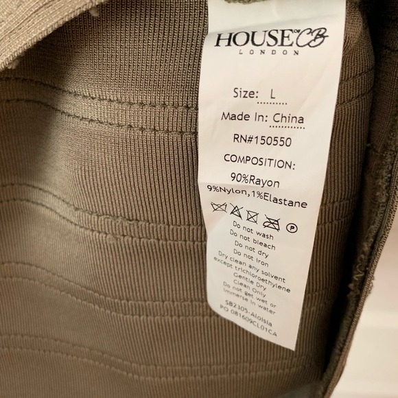 House of CB long sleeve khaki bandage bodycon - Picture 7 of 7